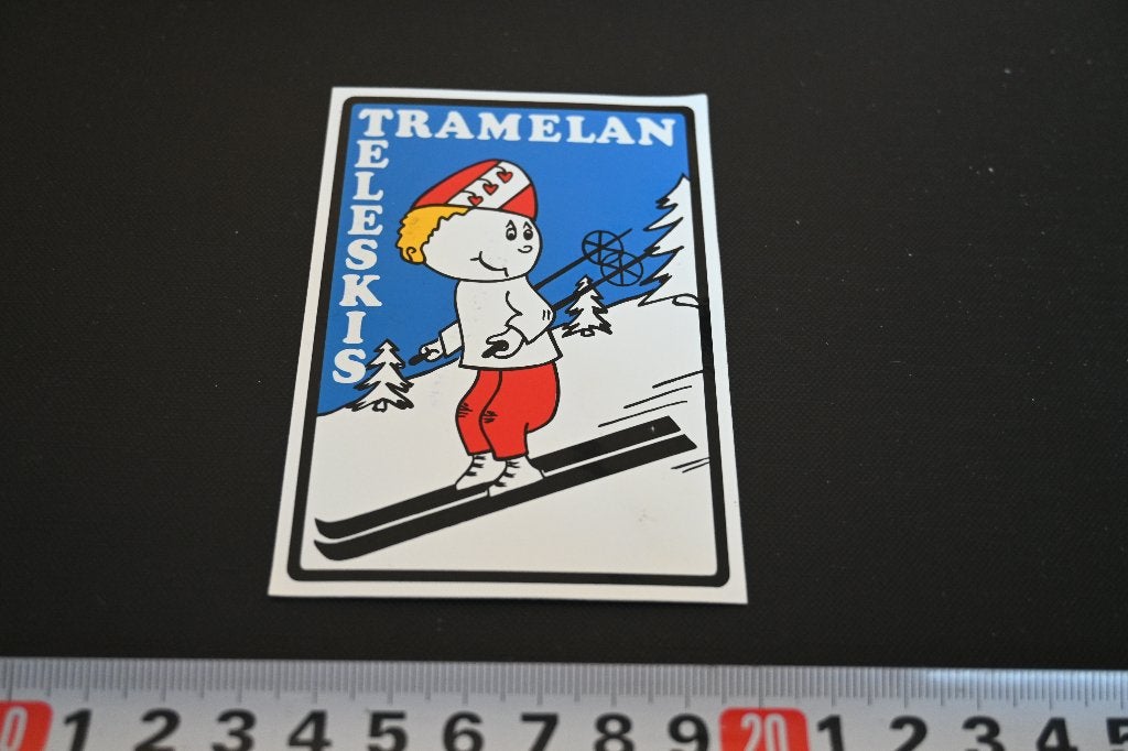 sticker Zwitserland Tramelan Teleskis, Ophalen of Verzenden, Zo goed als nieuw