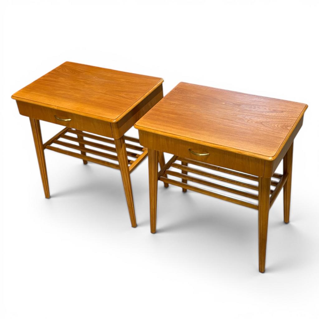 Set mid-century nachtkastjes uit Denemarken, Gebruikt, ?, 45 tot 65 cm, Minder dan 55 cm