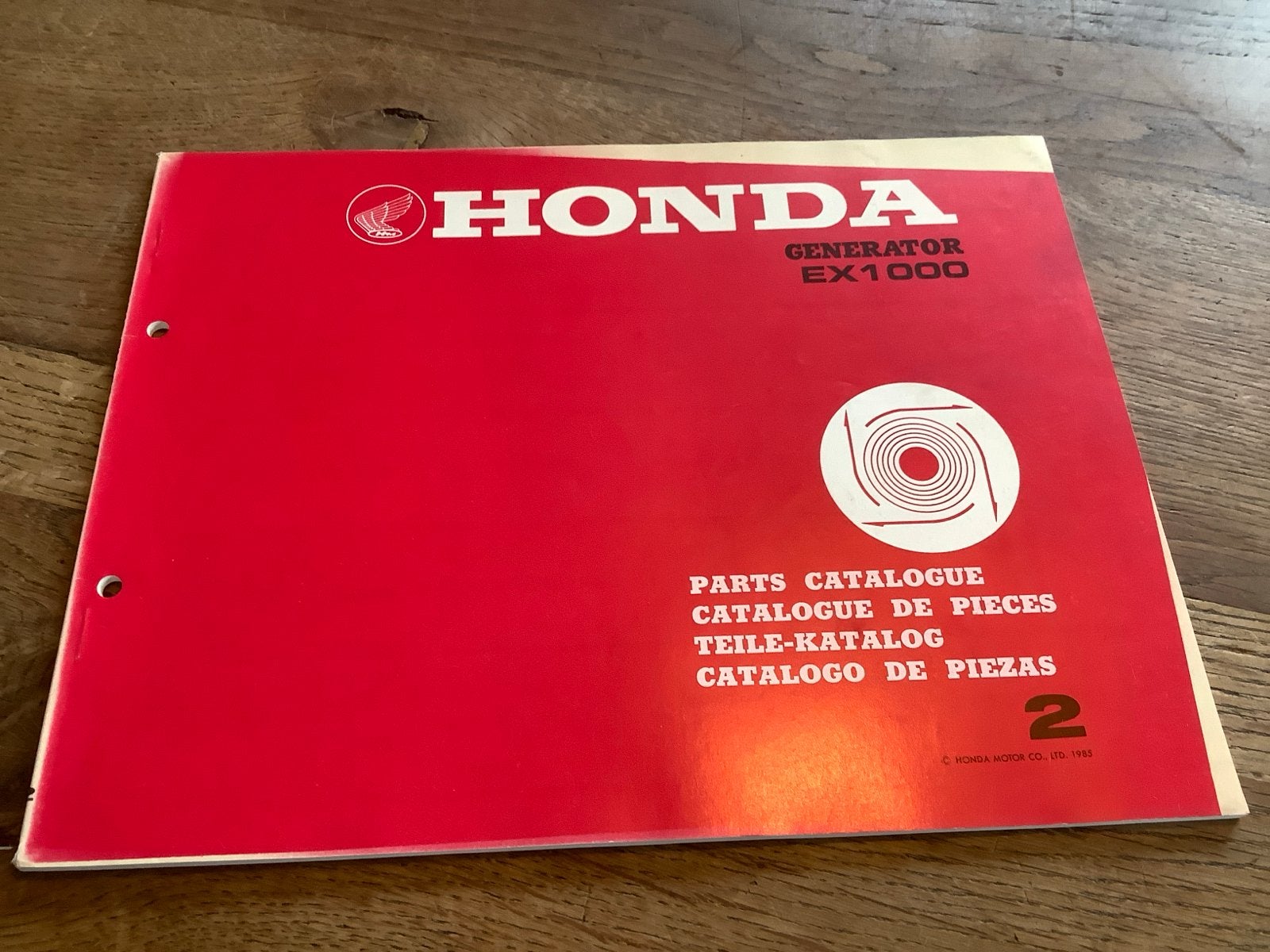 Honda Generator EX1000 Onderdelencatalogus (1985) zeldzaam!, Verzenden, Nieuw, Overige onderwerpen