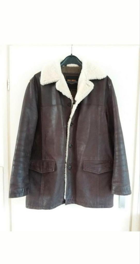 Gave donker bruin leren lammy coat pme pall mall amerikaan, Kleding | Heren, Jassen | Winter, Ophalen of Verzenden, Zo goed als nieuw