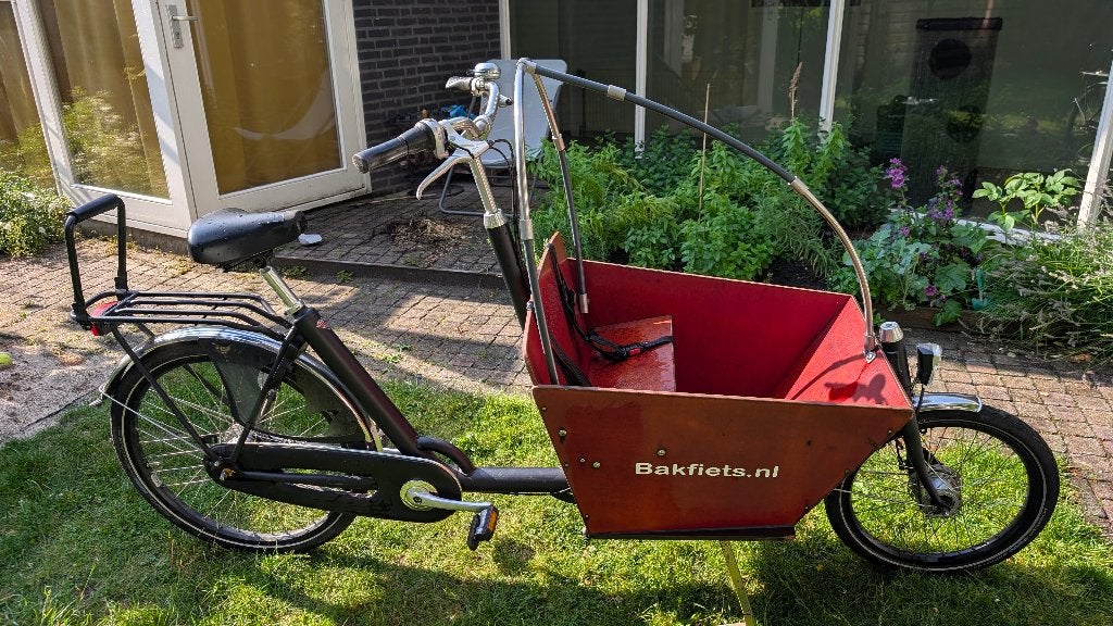 CargoBike Short - Bakfiets Short, Gebruikt, Huif, 2 kinderen, Trommelrem
