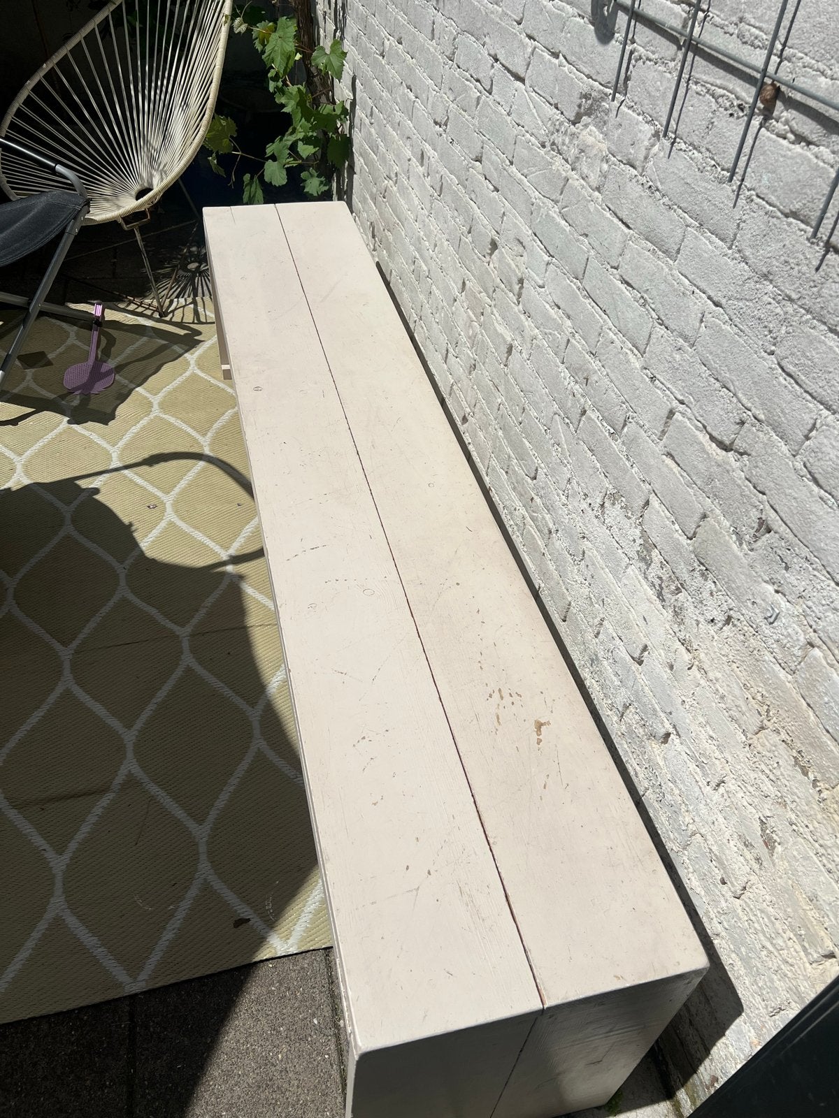 Tuinbank - Stevige houten bank, Ophalen, Gebruikt, Hout