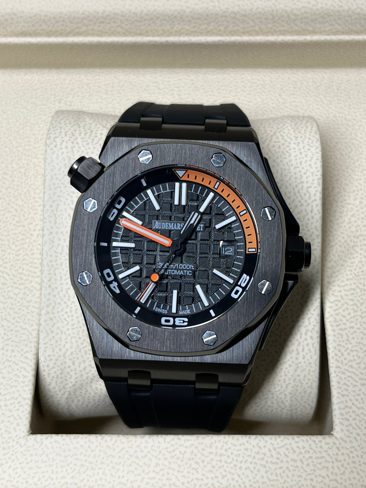 Audemars Piguet Offshore Nieuw, Sieraden, Tassen en Uiterlijk, Zwart, Ophalen of Verzenden, Zo goed als nieuw, Waterdicht