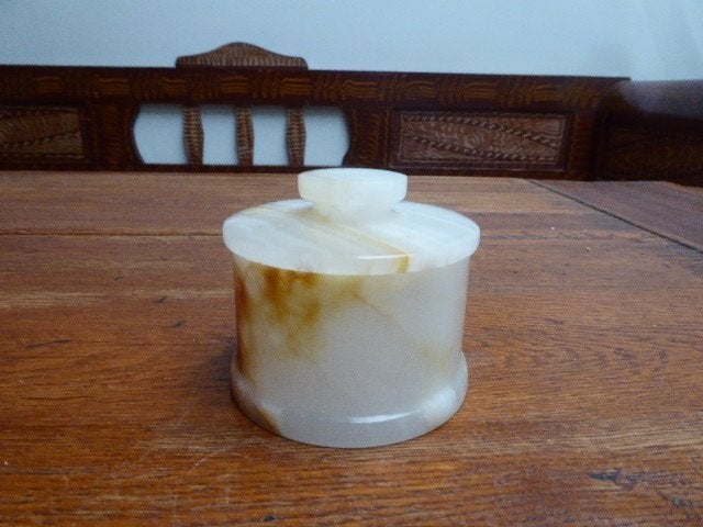een vintage onyx deksel doosje, Ophalen of Verzenden