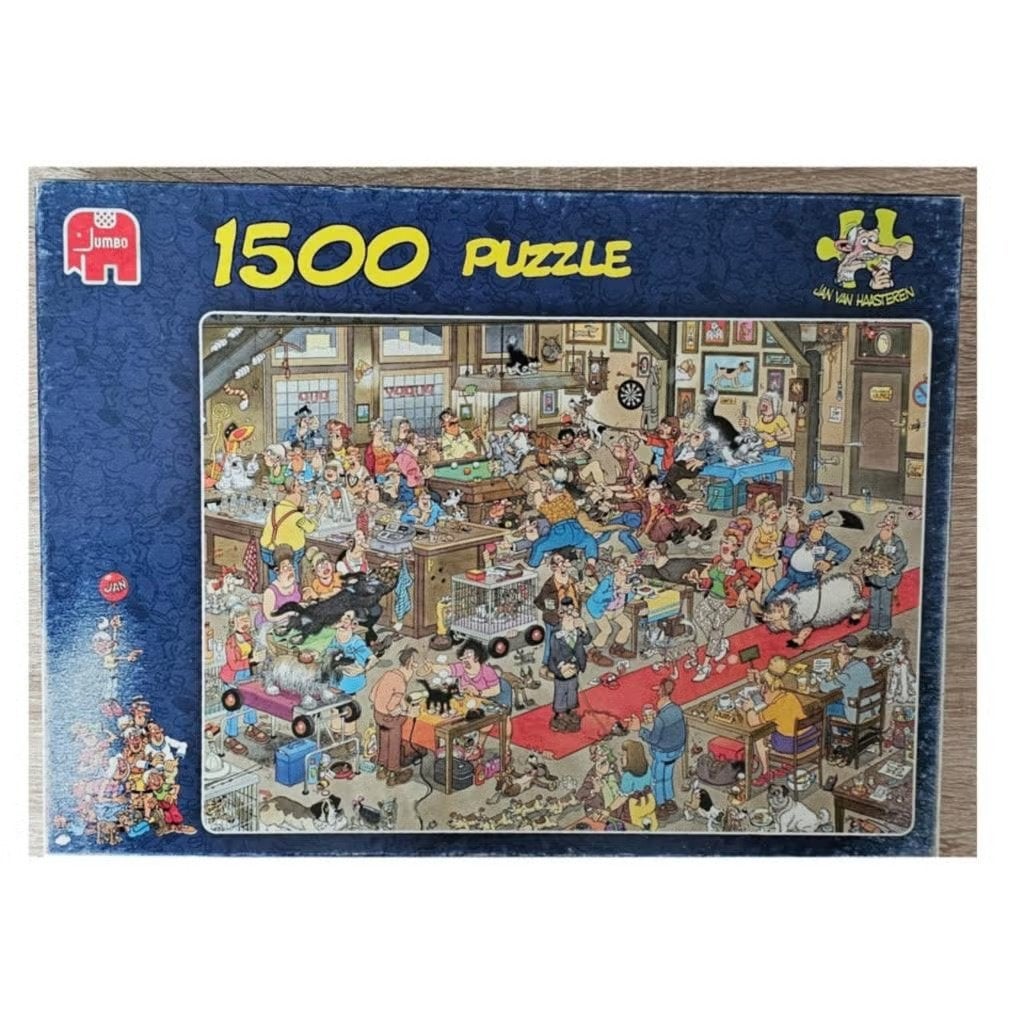 Janvan Haasteren - De Hondenshow - (1500 stuks), Ophalen of Verzenden, 500 t/m 1500 stukjes, Gebruikt, Legpuzzel