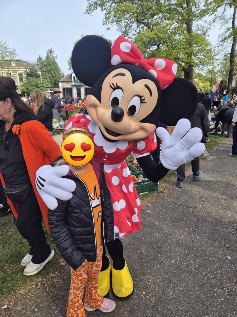 Mickey, Minnie Mouse mascotte kinderfeestje,Entertainment., Ophalen of Verzenden, Zo goed als nieuw, Verjaardag