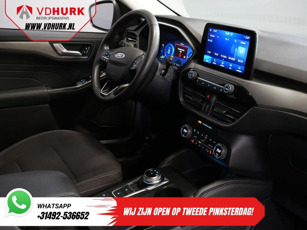 Ford Kuga 2.5 PHEV 225 pk Titanium Stoelverw/ Stuurverw/ Nav, Auto's, Stof, Gebruikt, 4 cilinders, Wit