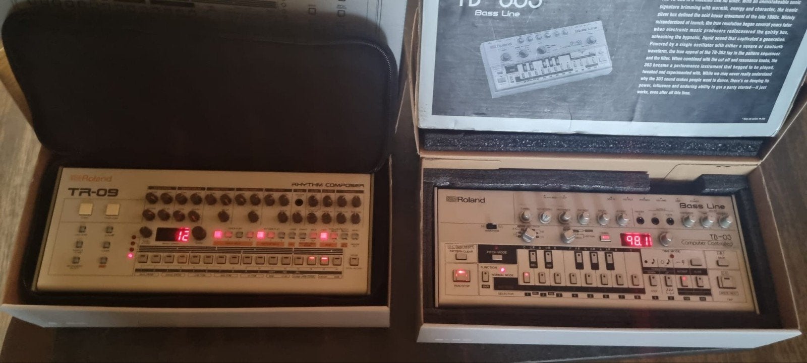 Roland TR-09 Rhythm Composer & TB-03 Bass Line Boutique, Ophalen of Verzenden, Zo goed als nieuw, Overige aantallen, Roland