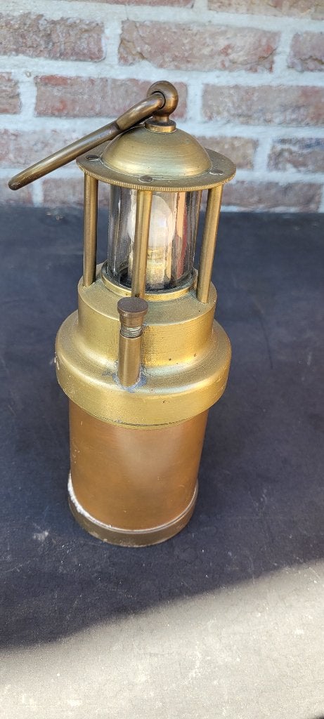 mooie oude mijnlamp (11iv286b/70-5), Ophalen of Verzenden