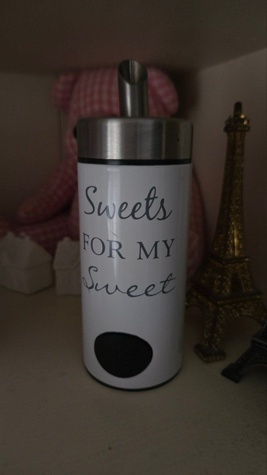 Riviera Maison suikerdispenser 'Sugar for my Honey', Ophalen of Verzenden, Metaal, Wit, Landelijk
