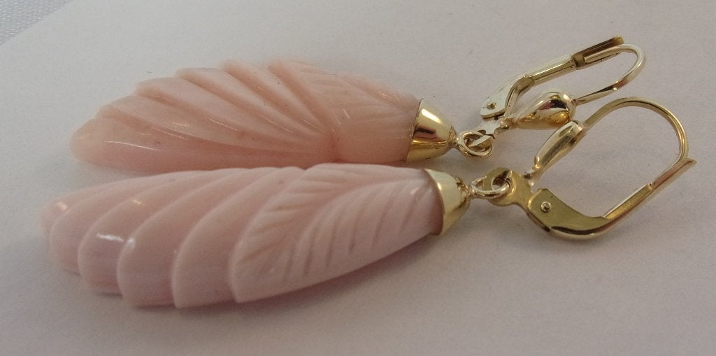 Nieuwe gouden oorbellen met roze Opaal - BCI, Sieraden, Tassen en Uiterlijk, Hangers, Verzenden, Nieuw, Roze