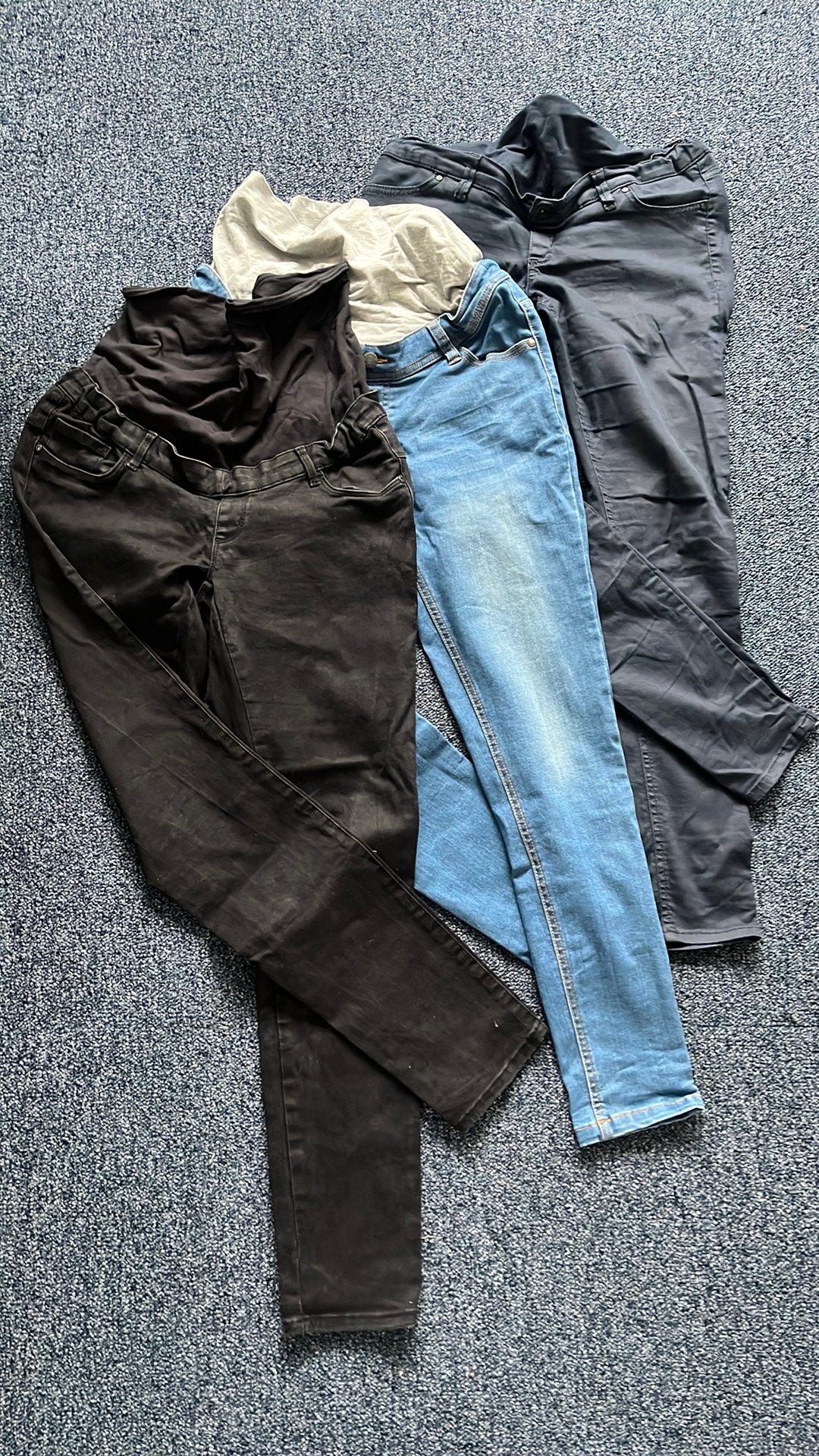 Positiebroeken 3 stuks, Zwart, Zo goed als nieuw, Broek of Spijkerbroek, Ophalen