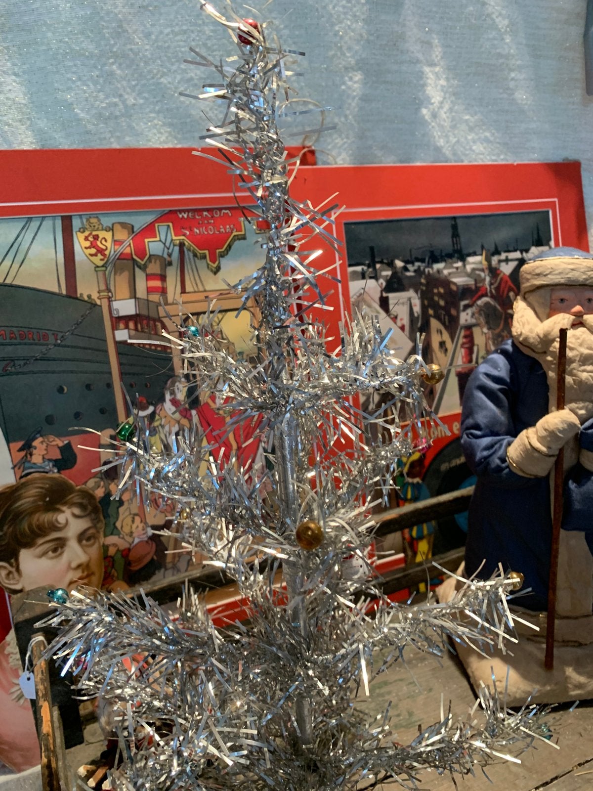 Kerst tinsel vintage Boompje, Diversen, T, Ophalen of Verzenden, Zo goed als nieuw, N
