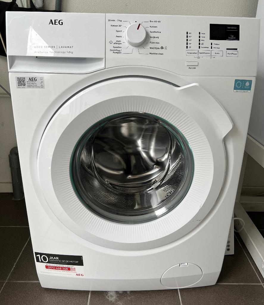 Wasmachine AEG  (vrijwel) NIEUW, Ophalen of Verzenden, Zo goed als nieuw, 1200 tot 1600 toeren, 85 tot 90 cm