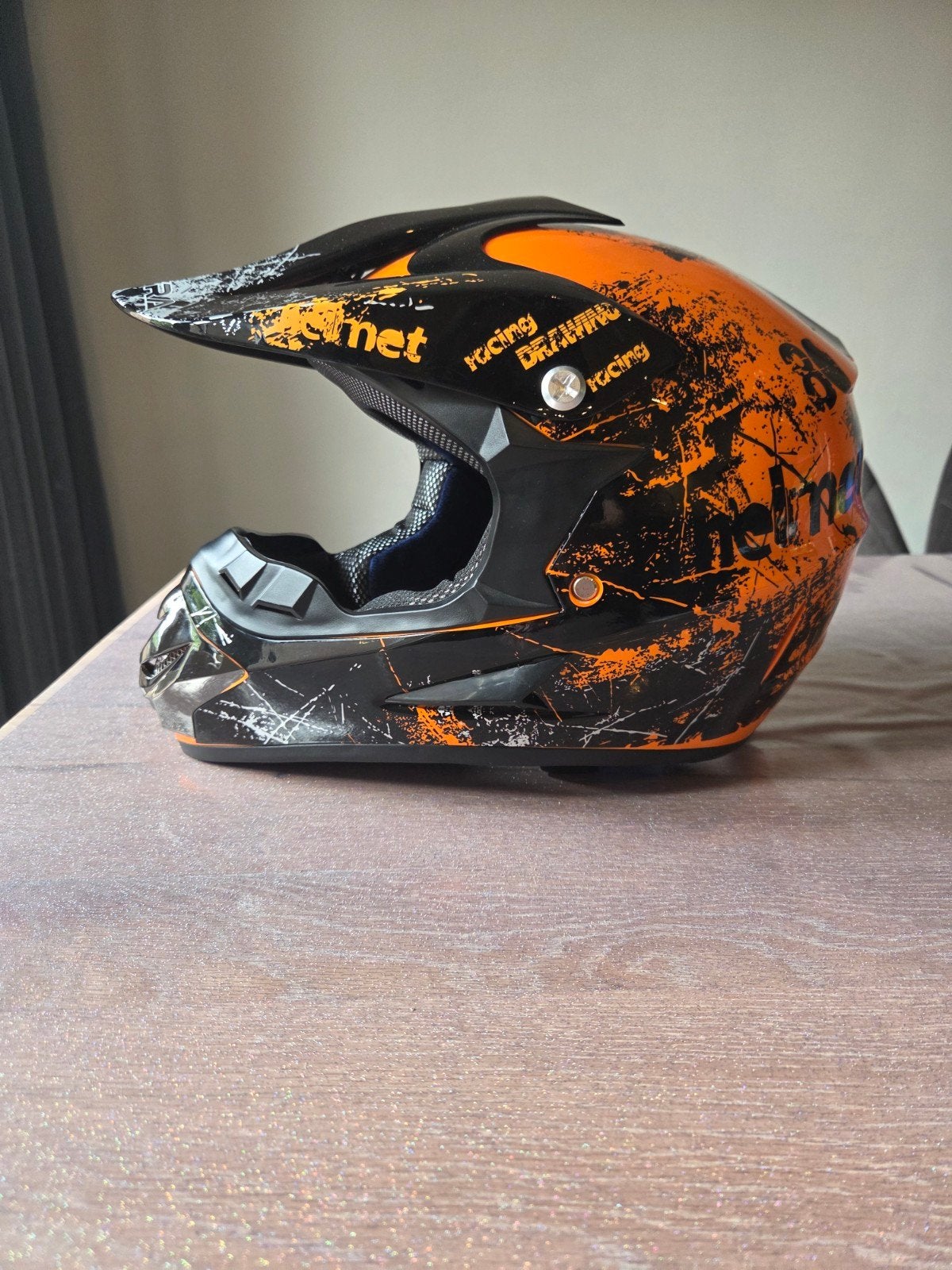 Kinder Crosshelm Oranje/Zwart Maat XL, Offroadhelm, XL, Nieuw zonder kaartje, Ophalen