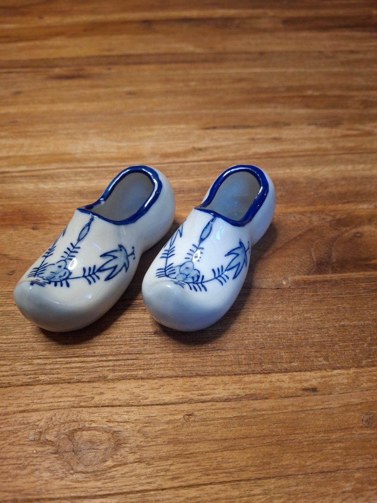 Delfts Blauwe Miniatuur Klompjes - Handbeschilderd Keramiek, Antiek en Kunst, Ophalen