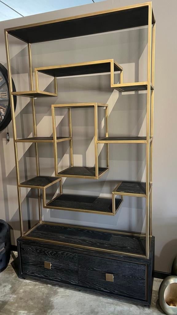 RICHMOND WANDKAST HUNTER 2-LADEN, Huis en Inrichting, Kasten | Boekenkasten, 100 tot 150 cm, 200 cm of meer, Nieuw, Ophalen of Verzenden