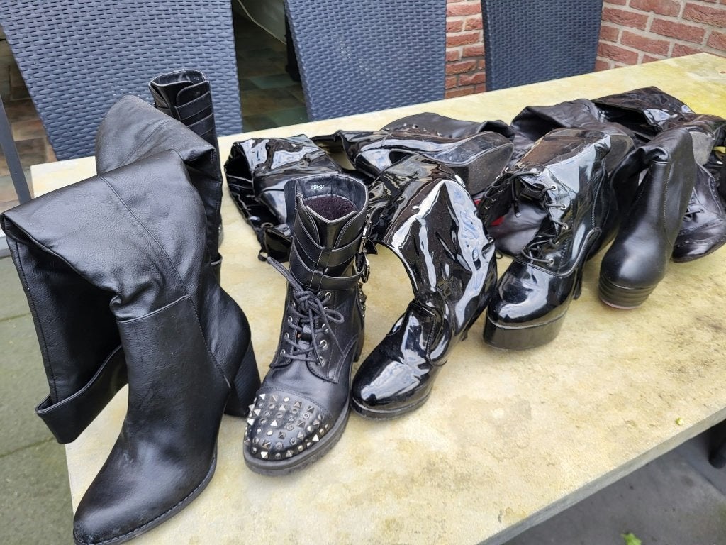 kinky/Fetish laarzen, Hoge laarzen, Zwart, Ophalen of Verzenden, Onbekend