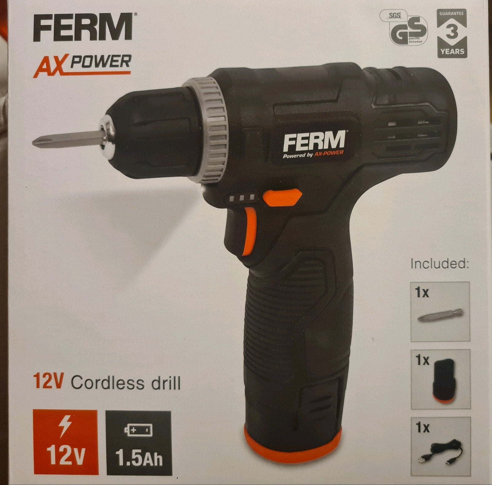Ferm ax-power snoerloze boormachine, Ophalen of Verzenden, Nieuw, Boormachine