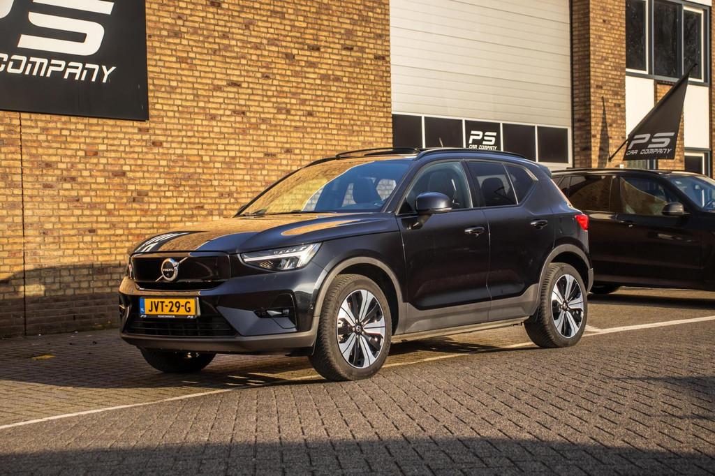 Volvo XC40 Recharge Ultimate Twin Motor AWD 78 kWh,SOH 95,3%, 12 maanden, Automatische klimaatregeling, Zwart, Leder en Stof
