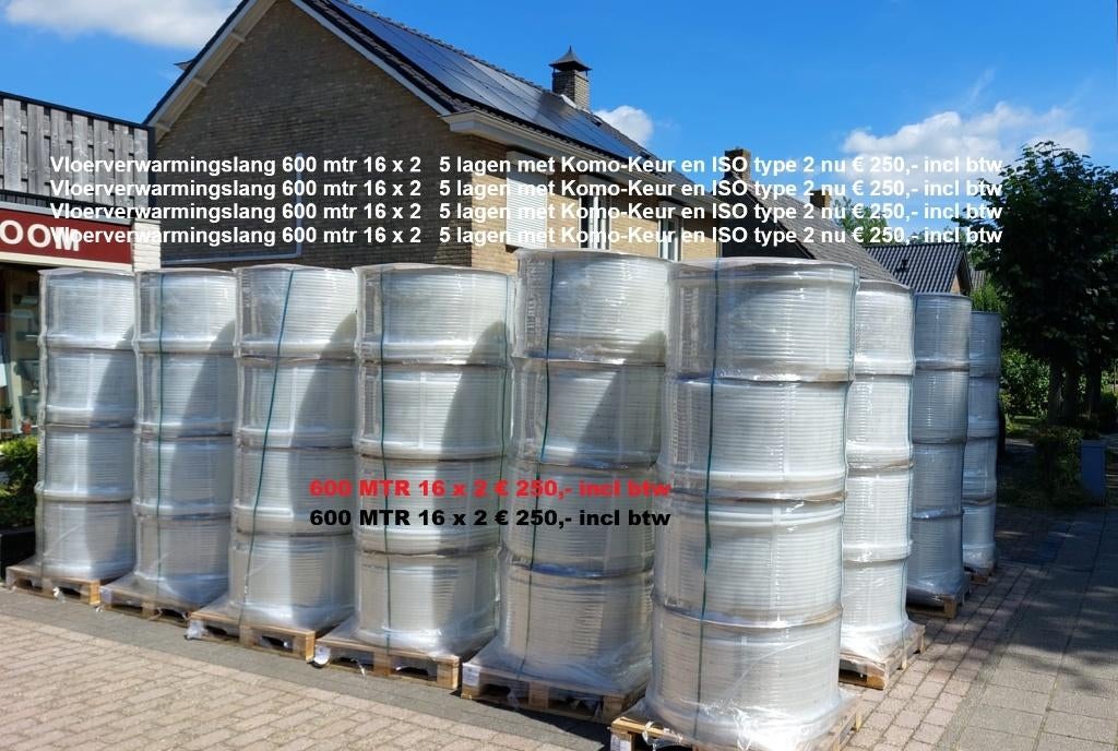 Noppenplaat met isolatie voor vloerverwarming/warmtepomp, Doe-het-zelf en Verbouw, Isolatie en Afdichting, Nieuw, 15 m² of meer