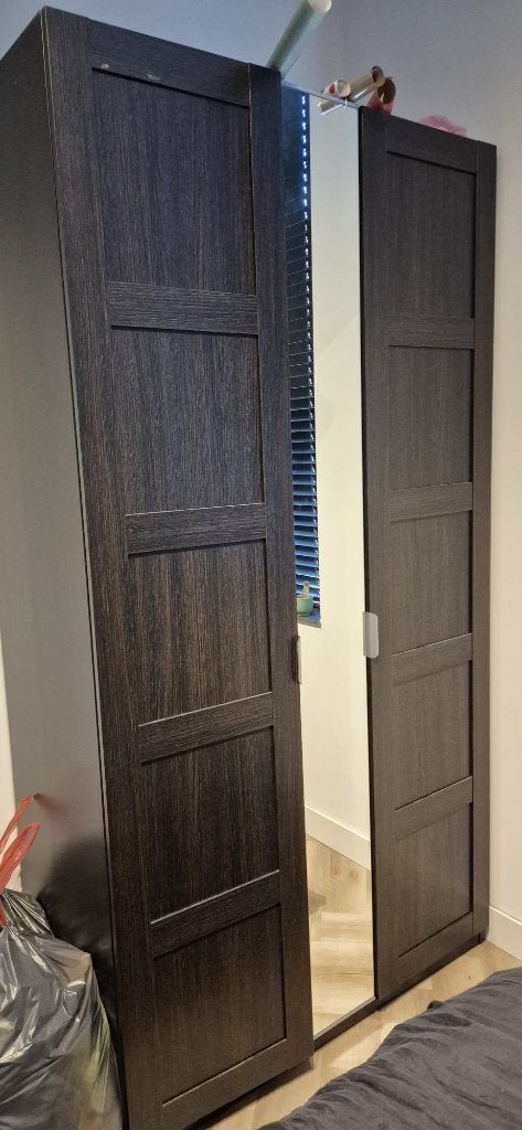 IKEA Pax kledingkast met spiegeldeur (50cm + 75cm), Ophalen, Met deur(en), Gebruikt, 100 tot 150 cm