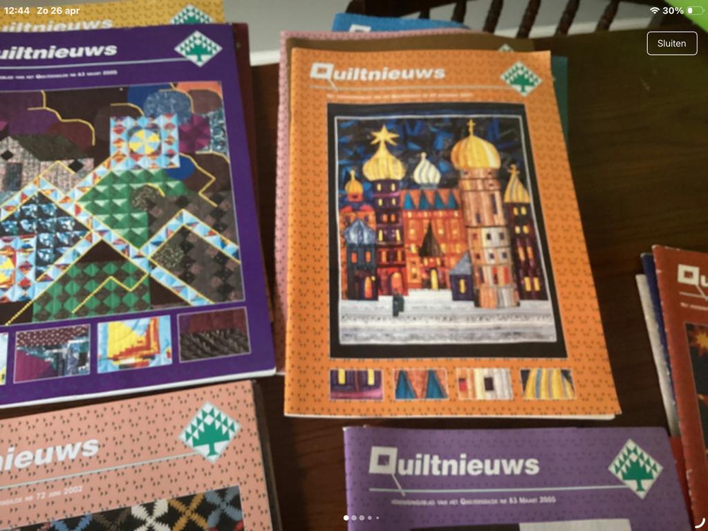 Quiltnieuwsen quiltmania. 30 stuks, Ophalen of Verzenden, Boek of Catalogus