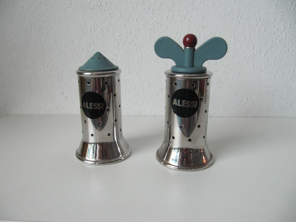 Design Alessi  Peper- en zoutstel Michael Graves, Ophalen of Verzenden, Zo goed als nieuw