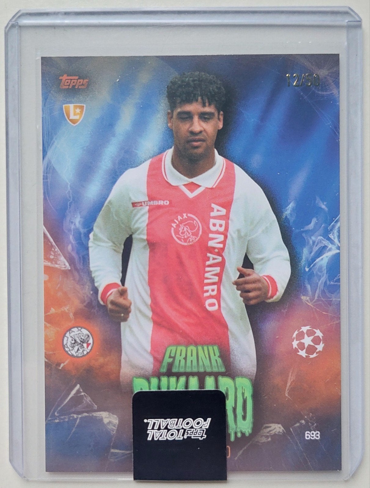 Frank Rijkaard 12/50 Topps Total Football, Verzamelen, Ophalen of Verzenden, Zo goed als nieuw, Ajax, Spelerskaart