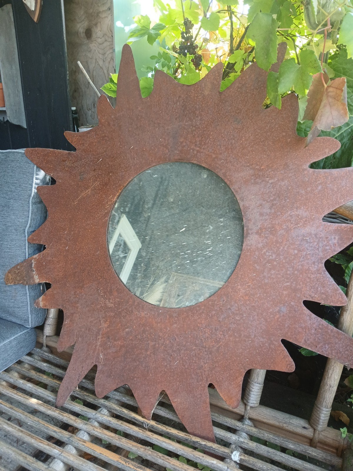Roestige zonnespiegel - Unieke decoratie voor buiten, Ophalen, Overige vormen, 50 tot 100 cm
