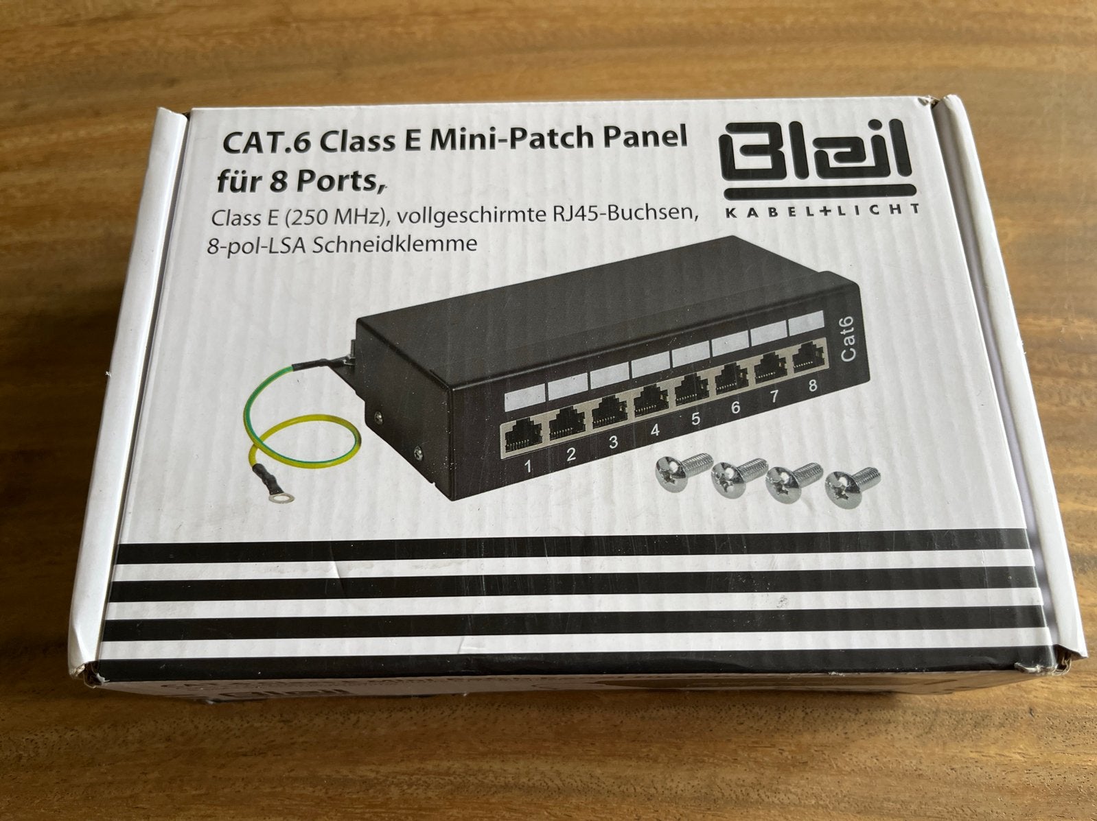 BLEIL CAT.6 Mini-Patch Panel 8 Poorten, Computers en Software, Netwerk switches, Ophalen of Verzenden, Nieuw