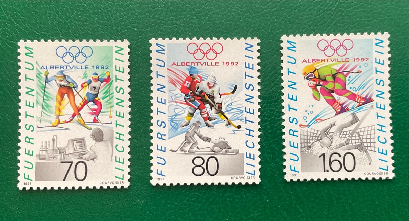 Liechtenstein Olympische Winterspelen Albertville 1992, Verzenden, Overige landen, Postfris