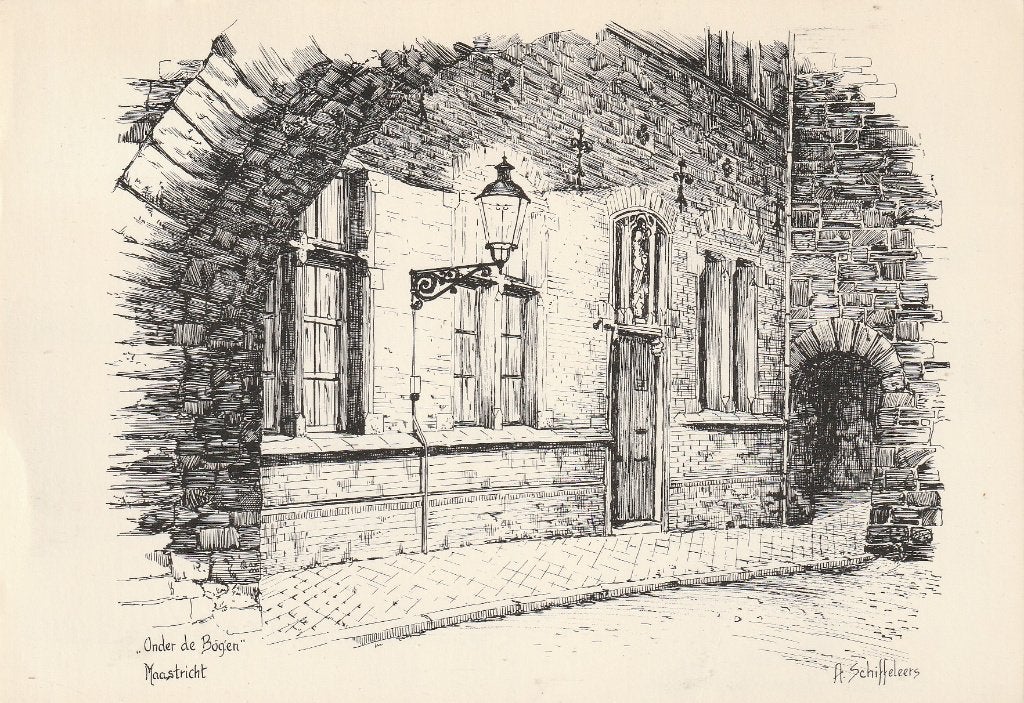 Onder de bogen Maastricht  1991, Ophalen of Verzenden, 1980 tot heden, Gelopen, Limburg