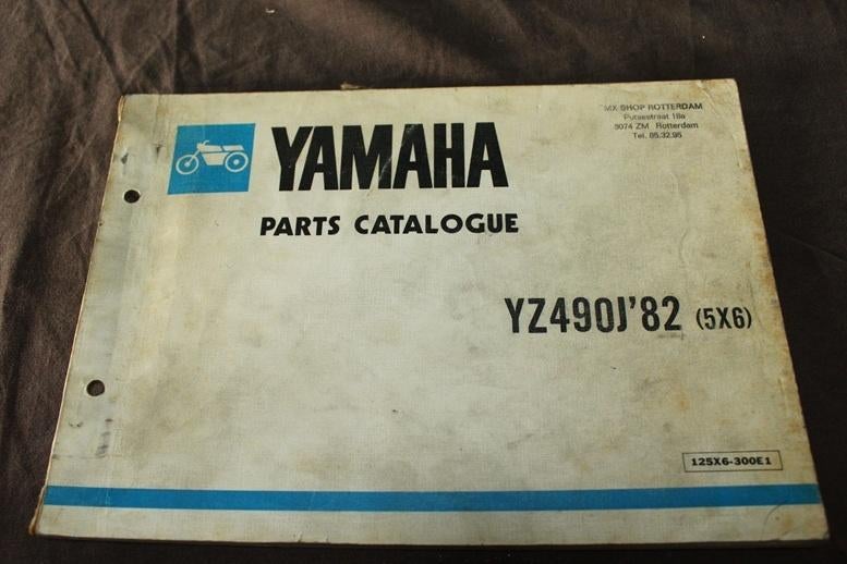 Yamaha YZ490 J 1982 motorcycle parts catalogue YZ 490 cross, Ophalen of Verzenden, Yamaha