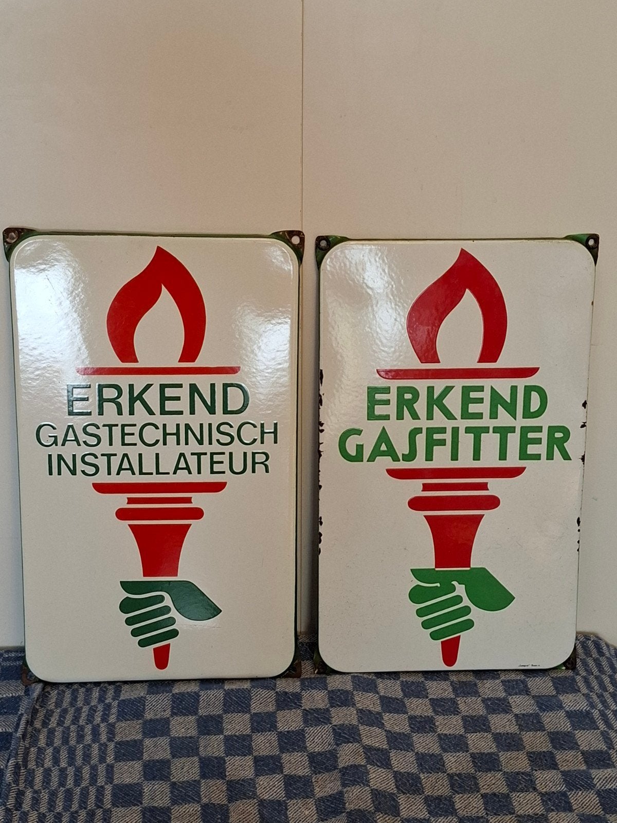 Emaille borden, Verzamelen, Ophalen of Verzenden, Gebruikt, Speelkaart(en)