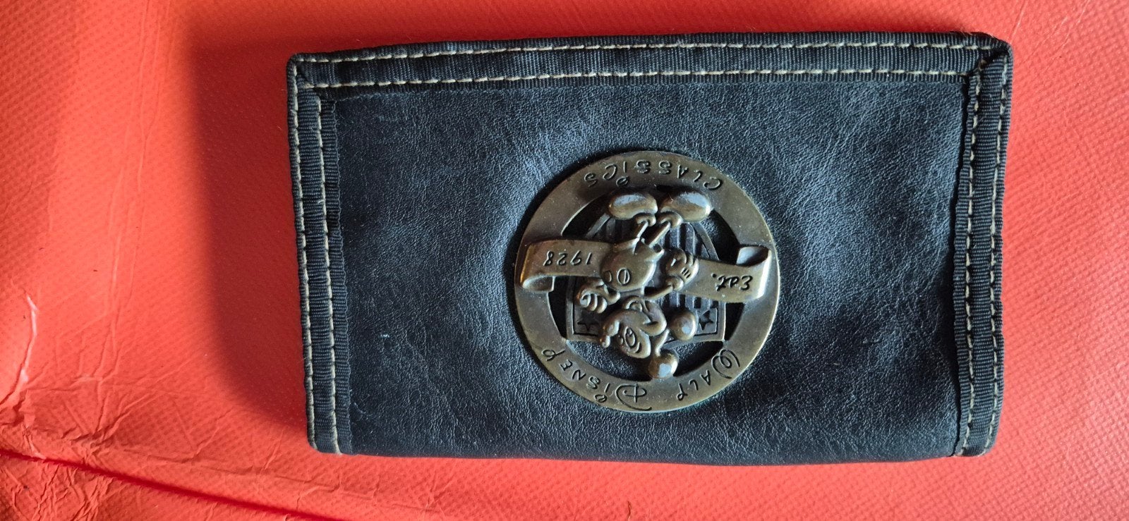 Vintage Disney Mickey Mouse portemonnee - zwart, Ophalen of Verzenden, Gebruikt, Zwart, Overige merken