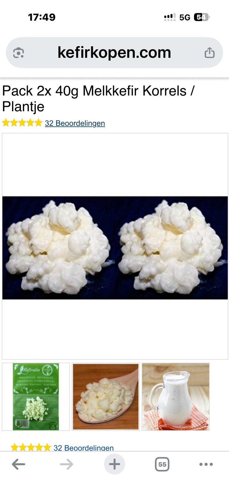 Melkkefir Kefir, Ophalen