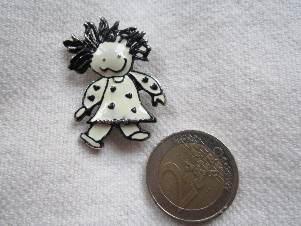 44.  Grappige oude broche, Ophalen, Overige materialen, Broche