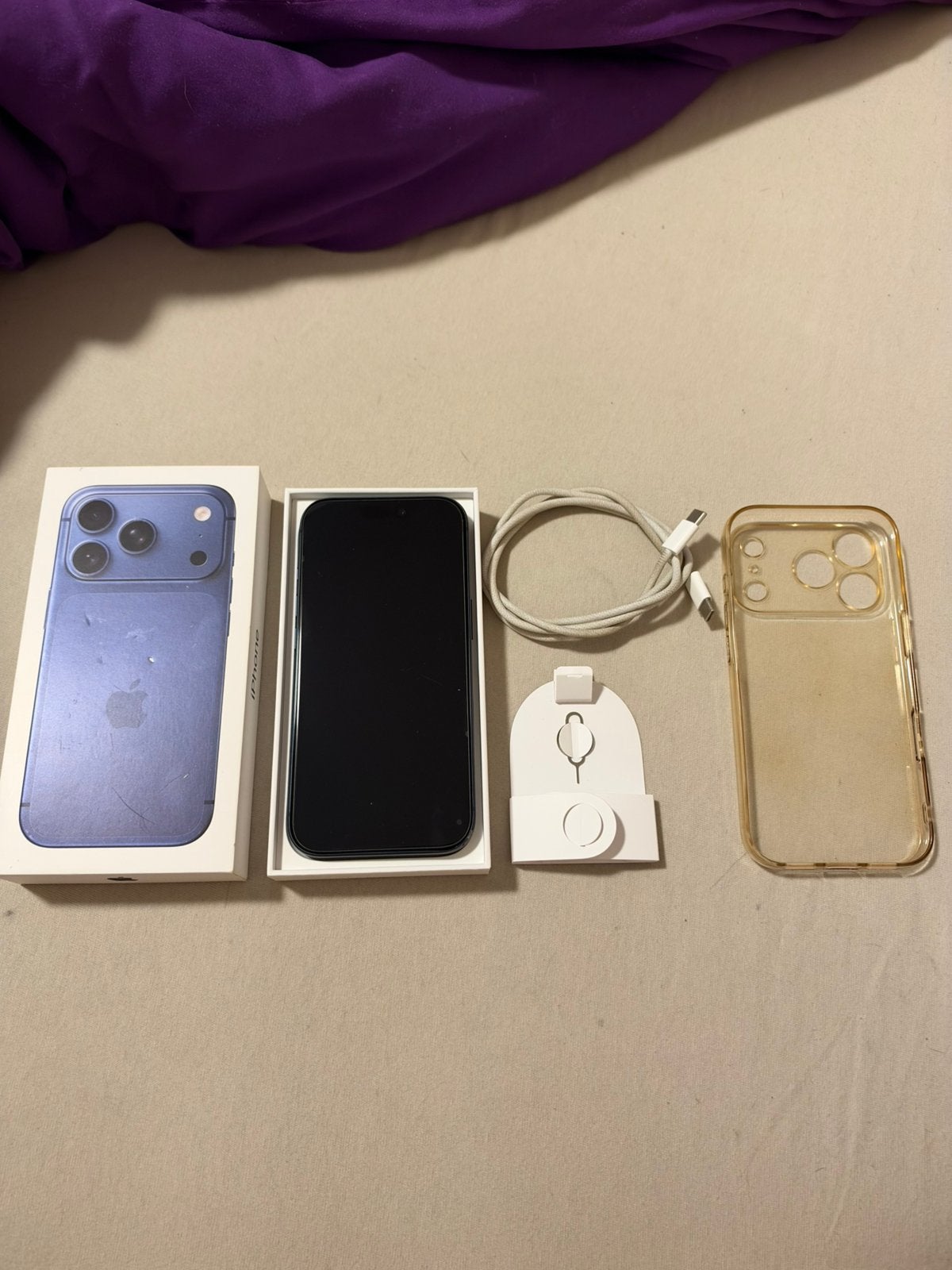 Iphone 17 Pro, Deep Blue 256GB 7 maandjes oud, 256 GB, Blauw, Zo goed als nieuw, IPhone 12 Pro