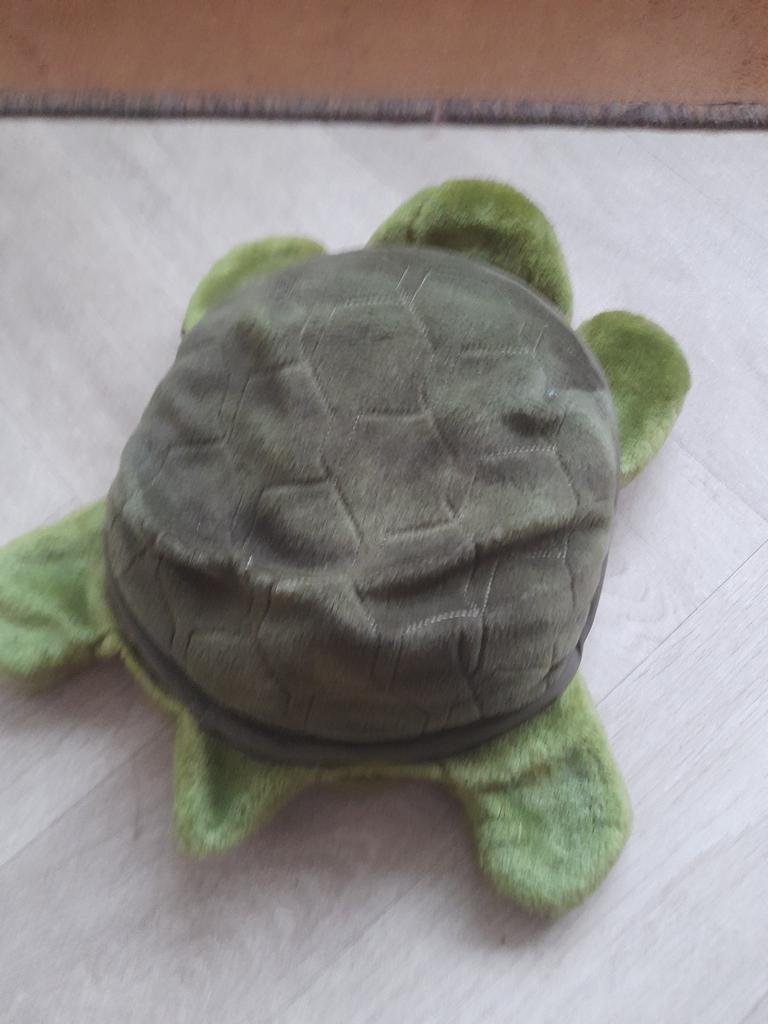 Folkmanis schildpad handpop groen klein z.g.a.n., Ophalen of Verzenden, Zo goed als nieuw, Overige typen