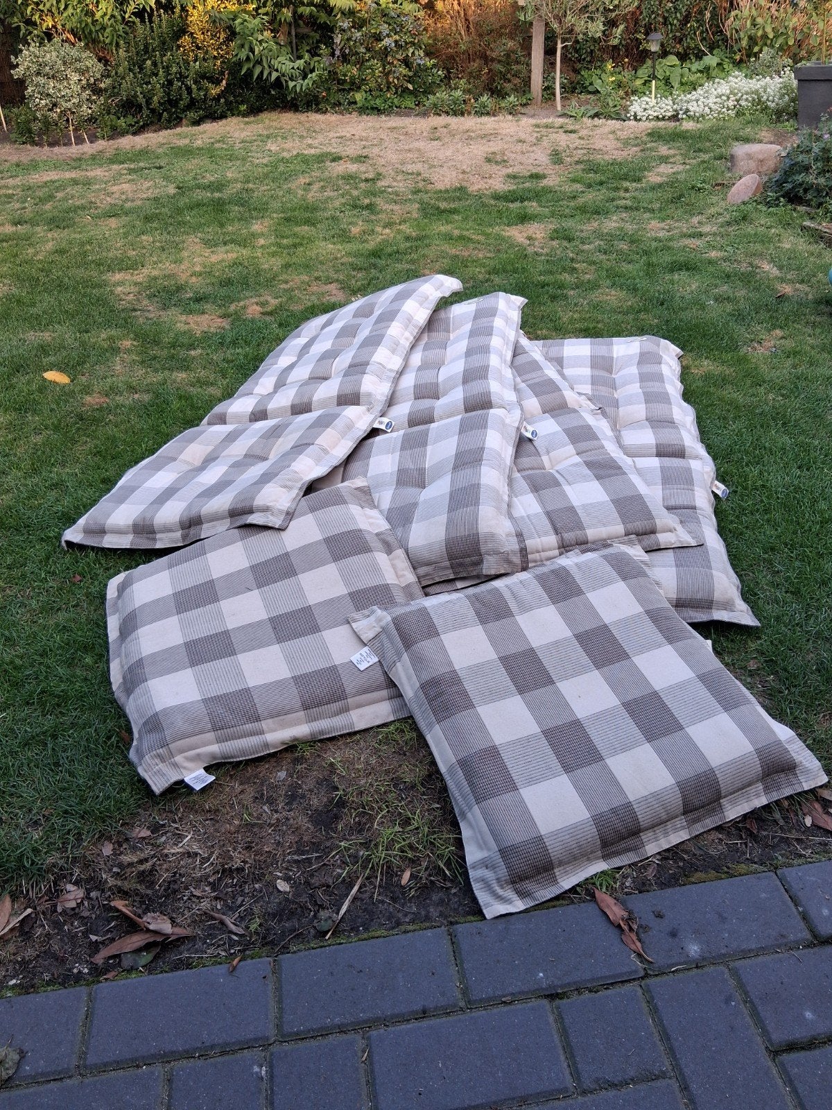 Hartman Ambiance tuinkussens, geruit (2xzitting, 4x met rug
