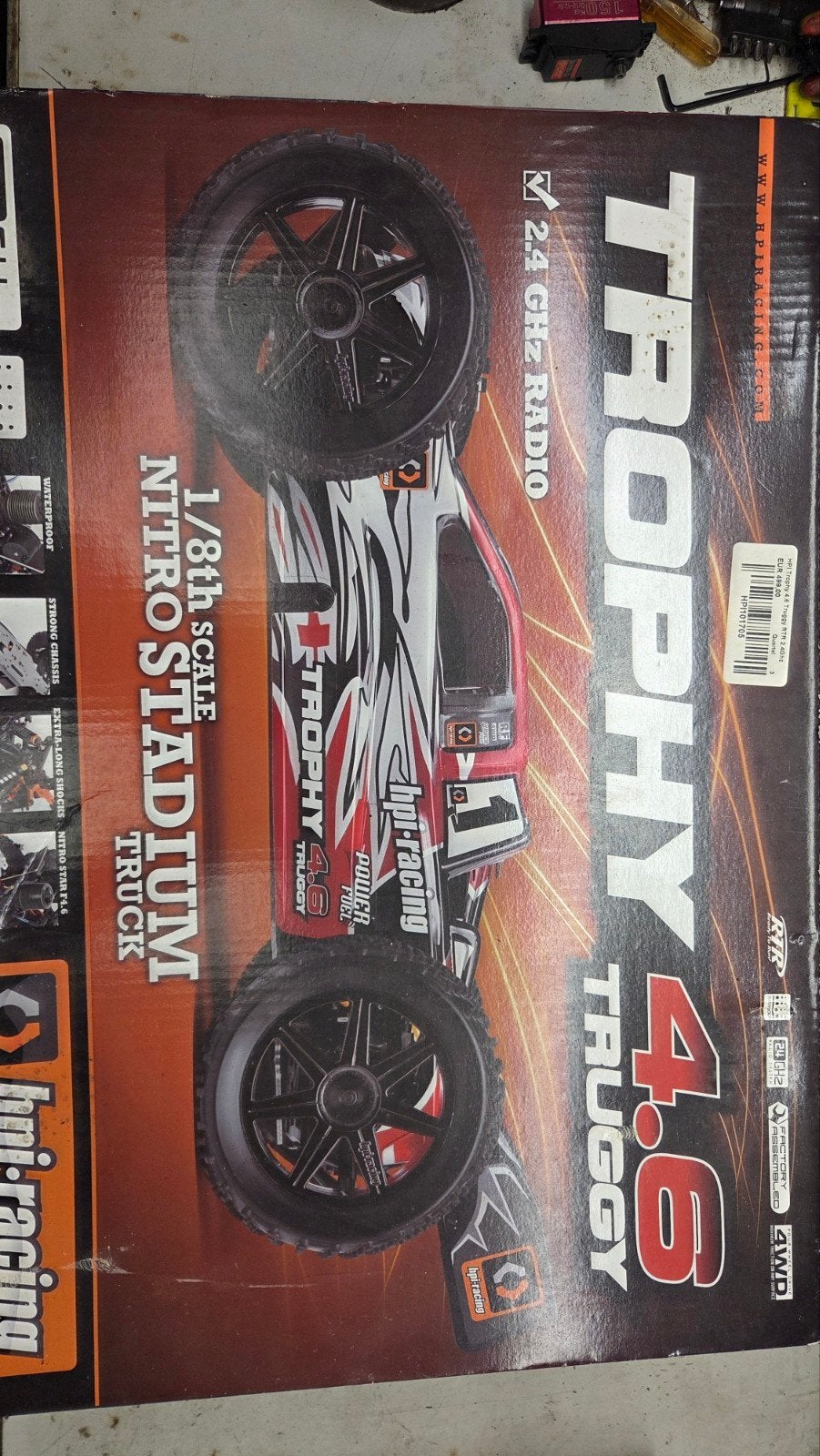Te koop zogoed als nieuwe hpi trophy, Ophalen of Verzenden, Zo goed als nieuw, Schaal 1:8, Nitro