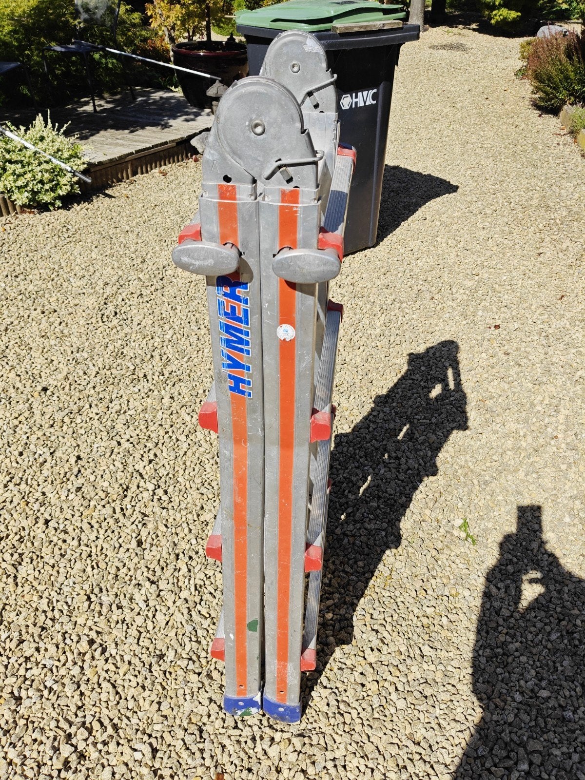 In goede staat verkerende HYMER telescopische ladder, Ophalen, Gebruikt, Ladder, Opvouwbaar of Inschuifbaar