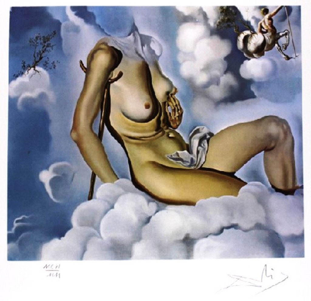 Salvador Dali(1904)Kleur Lithografie"Honey is sweeter"Ges Ge, Antiek en Kunst, Portret en Figuren, Ophalen of Verzenden, Lithografie