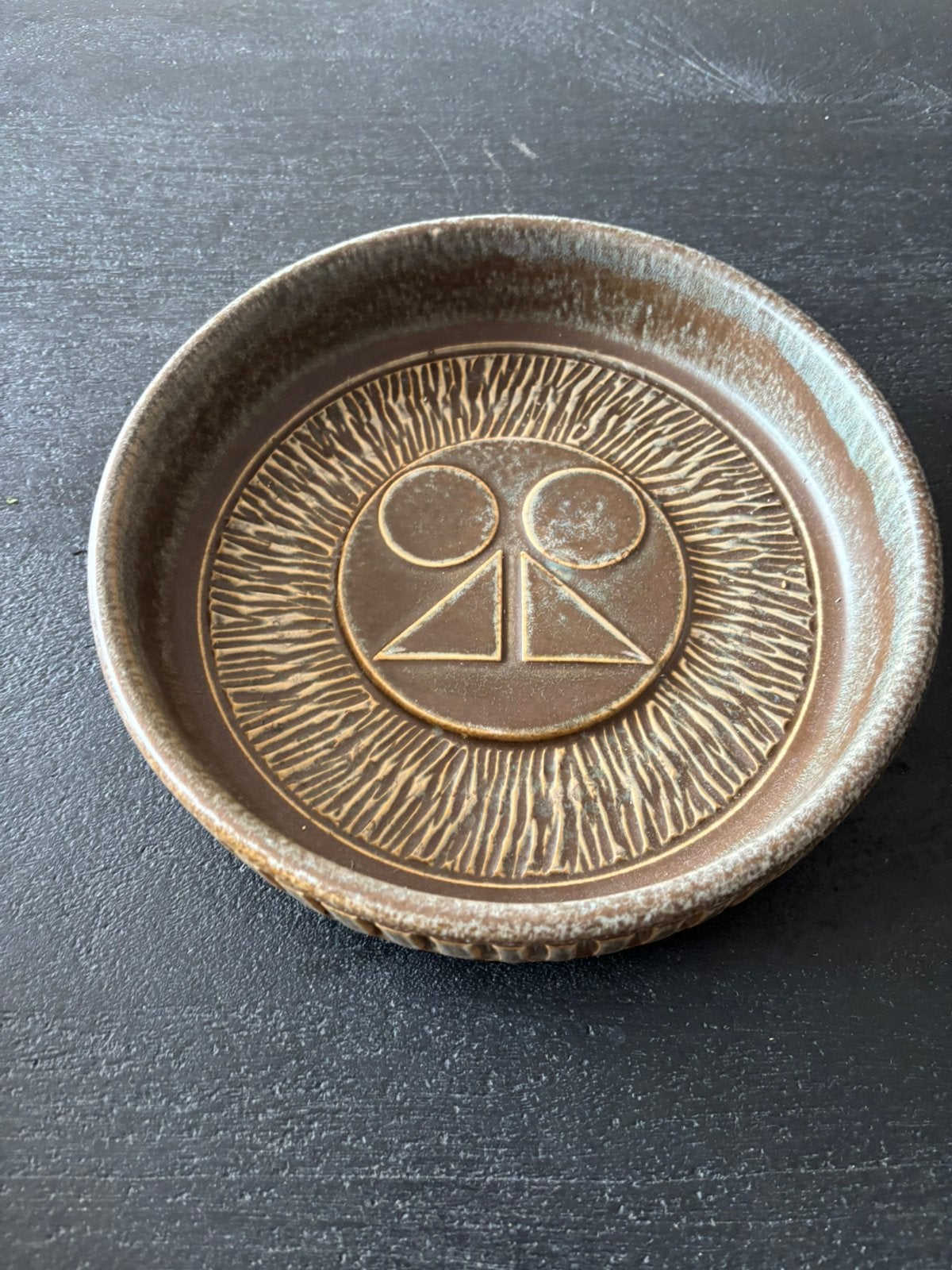Vintage Deense Johgus Bornholm keramische schaal Scandinavië, Ophalen of Verzenden