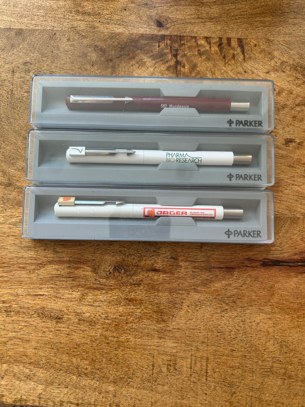 Set Parker balpen Jager en 582 Mundencie, Pennenset, Parker, Met doosje, Ophalen of Verzenden