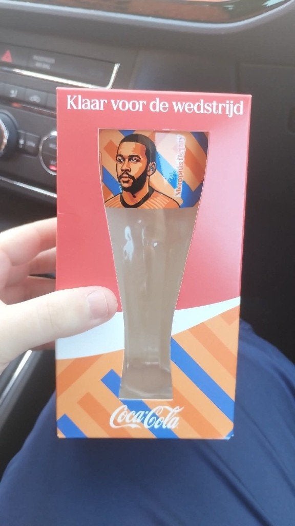 Wk glas Memphis Depay, Ophalen, Nieuw, Overige sporten, Overige typen