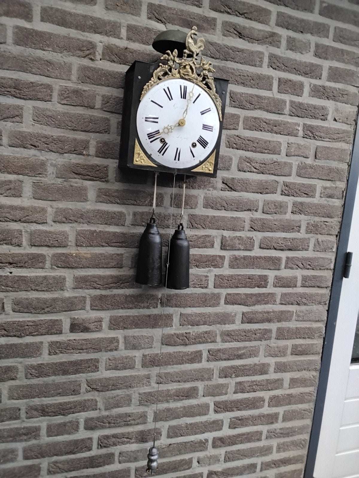 comtoise met haanje gietstuk., Ophalen of Verzenden
