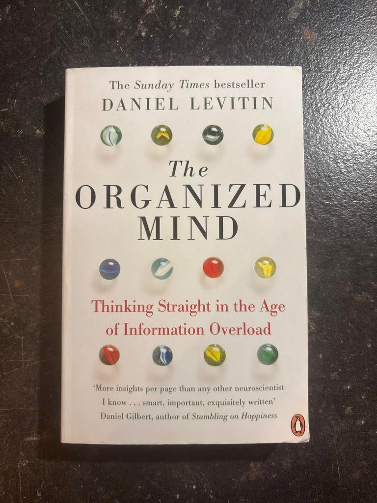 Boek: The Organized Mind van Daniel Levitin, Ophalen of Verzenden, Gelezen