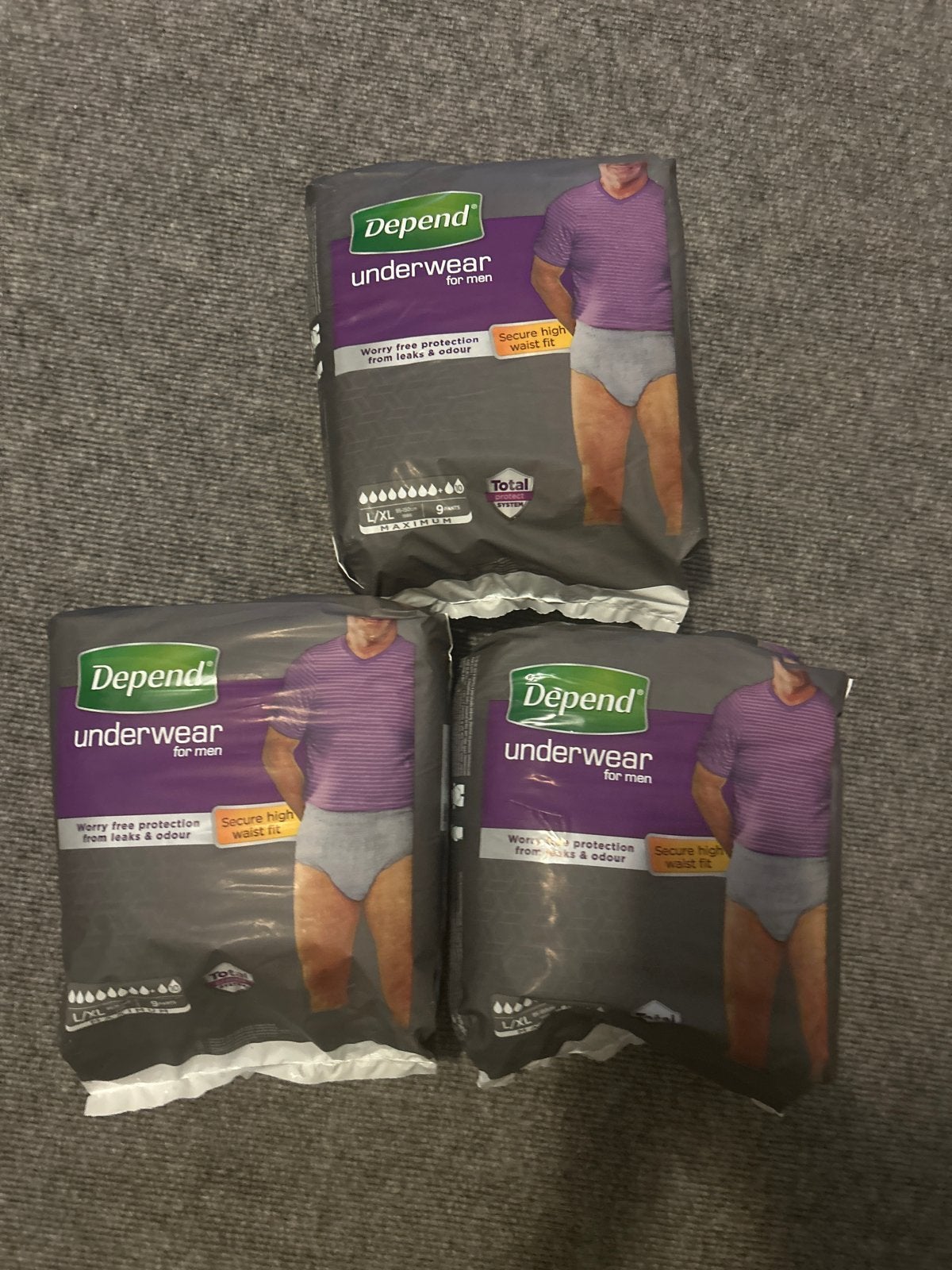 Drie pakken Depend Underwear for men X/XL, Ophalen of Verzenden, Nieuw